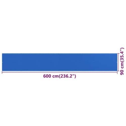 Balkonski zastor plavi 90 x 600 cm HDPE Cijena