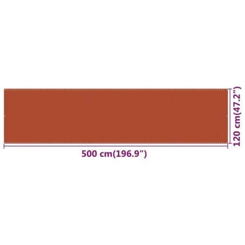 Balkonski zastor narančasti 120 x 500 cm HDPE Cijena