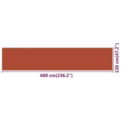 Balkonski zastor narančasti 120 x 600 cm HDPE Cijena