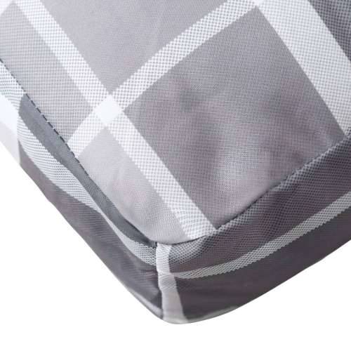 Jastuci za palete sivi karirani od tkanine Cijena