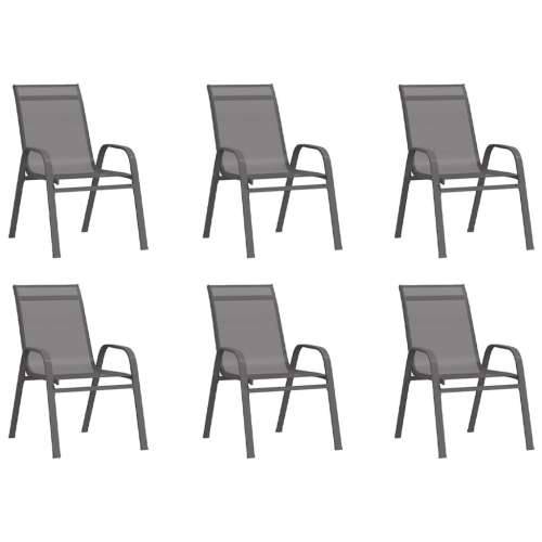 Složive vrtne stolice od tekstilena 6 kom sive Cijena