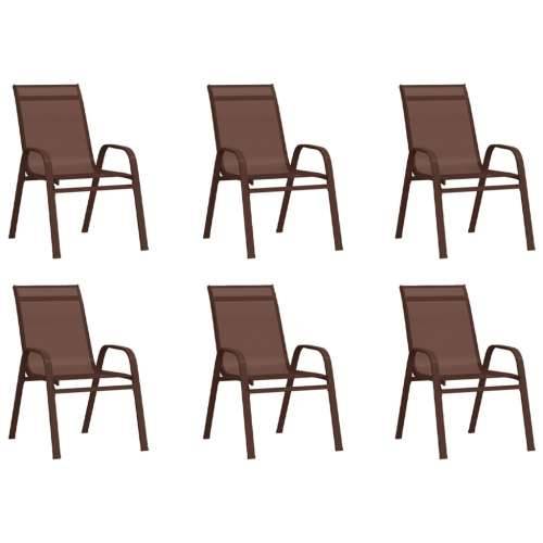 Složive vrtne stolice od tekstilena 6 kom smeđe