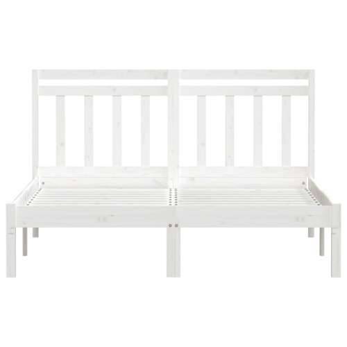 Okvir za krevet bijeli od borovine 120 x 190 cm 4FT mali bračni Cijena