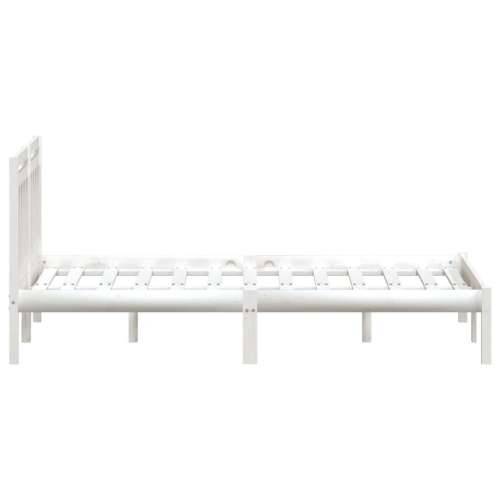 Okvir za krevet bijeli od borovine 120 x 190 cm 4FT mali bračni Cijena