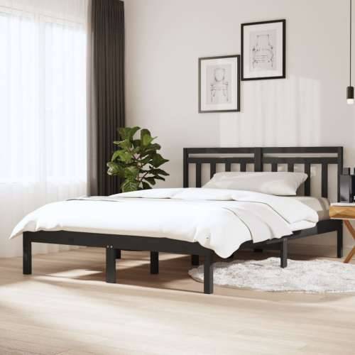 Okvir za krevet od masivnog drva sivi 135 x 190 cm 4FT6 bračni Cijena