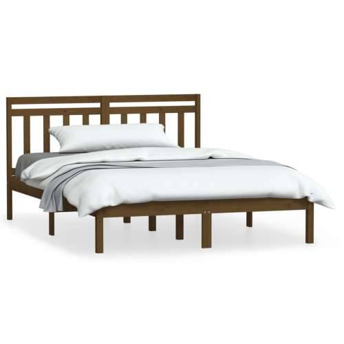 Okvir za krevet od masivne borovine smeđa boja meda 140x190 cm Cijena