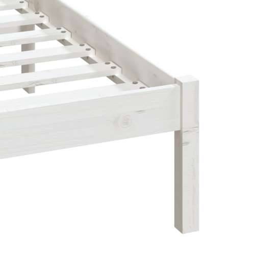Okvir za krevet od masivne borovine bijeli 140 x 200 cm Cijena