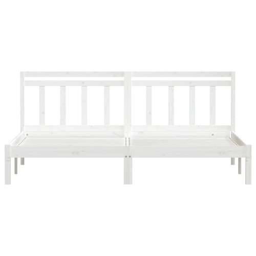 Okvir za krevet od masivnog drva bijeli 180 x 200 cm 6FT veliki Cijena
