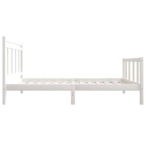 Okvir za krevet od masivnog drva bijeli 90x190 cm jednokrevetni Cijena