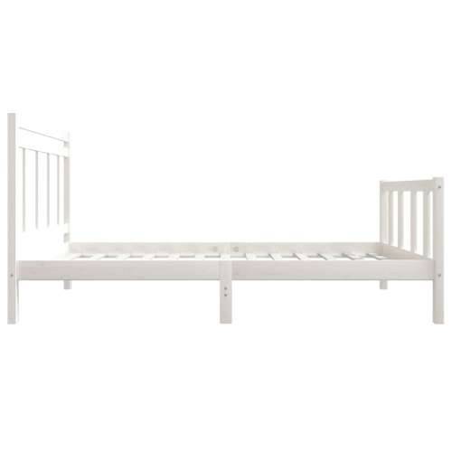 Okvir za krevet bijeli 90x190 cm jednokrevetni masivno drvo - Bijela 90 x 190 cm Cijena