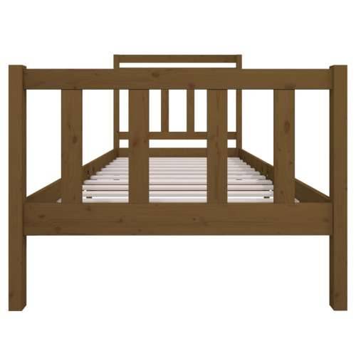 Okvir za krevet boja meda drveni 90 x 190 cm 3FT6 jednokrevetni Cijena