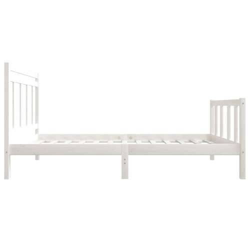 Okvir za krevet od masivnog drva bijeli 90 x 200 cm - Bijela 90 x 200 cm Cijena
