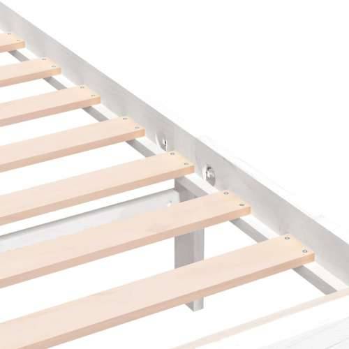 Okvir za krevet od masivnog drva bijeli 90 x 200 cm - Bijela 90 x 200 cm Cijena