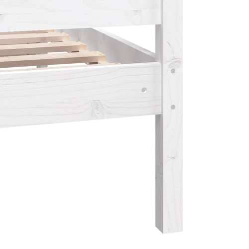 Okvir za krevet od masivnog drva bijeli 90 x 200 cm - Bijela 90 x 200 cm Cijena