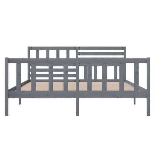 Okvir za krevet od masivnog drva sivi 120 x 200 cm Cijena