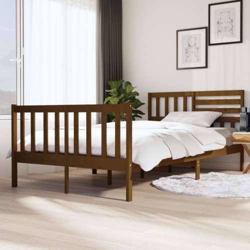 Okvir za krevet od masivnog drva smeđa boja meda 120 x 200 cm