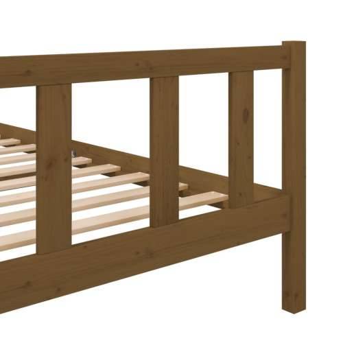Okvir za krevet od masivnog drva smeđa boja meda 120 x 200 cm Cijena