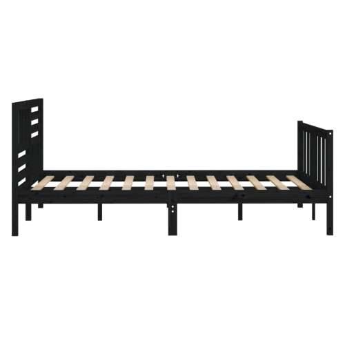Okvir za krevet od masivnog drva crni 120 x 200 cm Cijena