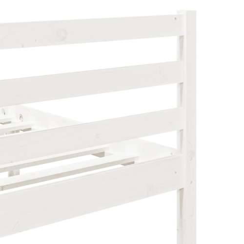 Okvir za krevet od masivnog drva bijeli 75 x 190 cm 2FT6 mali Cijena