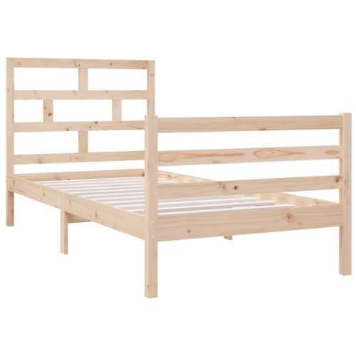 Okvir za krevet 90 x 190 cm jednokrevetni od masivnog drva - Prirodna 90 x 190 cm Cijena