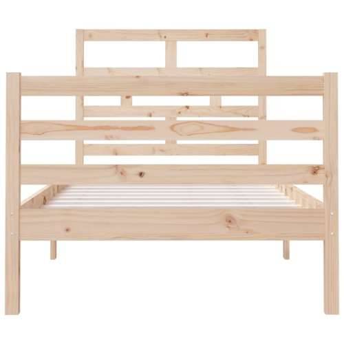 Okvir za krevet 90 x 190 cm jednokrevetni od masivnog drva - Prirodna 90 x 190 cm Cijena