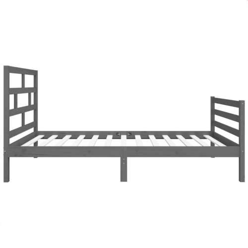 Okvir za krevet od masivnog drva sivi 90 x 190 cm jednokrevetni Cijena
