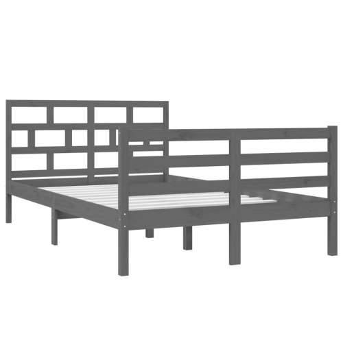 Okvir za krevet od masivnog drva sivi 120 x 190 cm mali bračni Cijena