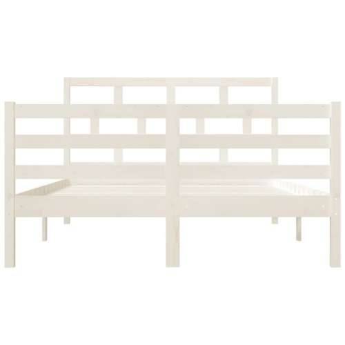Okvir za krevet od masivnog drva bijeli 135x190 cm 4FT6 bračni Cijena