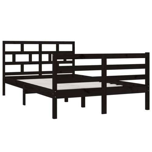 Okvir za krevet od masivnog drva crni 135 x 190 cm 4FT6 bračni Cijena