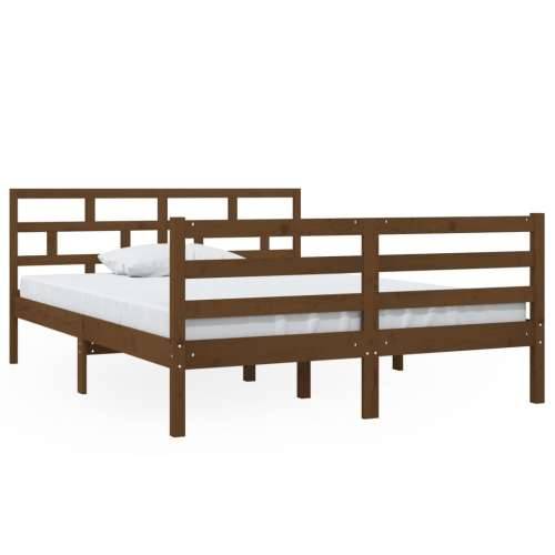 Okvir za krevet od masivne borovine smeđa boja meda 140x190 cm Cijena