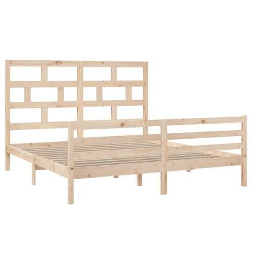 Okvir za krevet od masivnog drva 180 x 200 cm 6FT veliki bračni Cijena