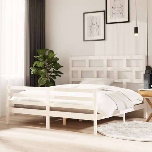 Okvir za krevet drveni bijeli 180 x 200 cm 6FT veliki bračni