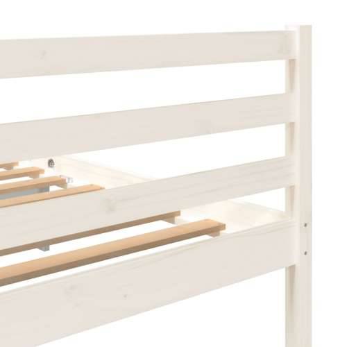 Okvir za krevet od masivne borovine bijeli 200 x 200 cm Cijena