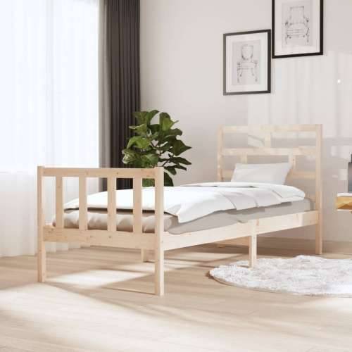 Okvir za krevet od borovine 75 x 190 cm mali jednokrevetni Prirodna 75 x 190 cm Cijena