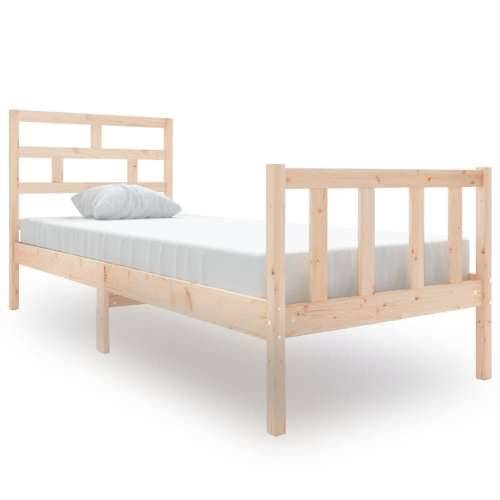 Okvir za krevet od borovine 75 x 190 cm mali jednokrevetni Prirodna 75 x 190 cm Cijena