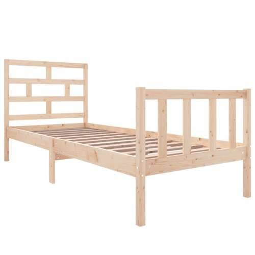 Okvir za krevet od borovine 75 x 190 cm mali jednokrevetni Prirodna 75 x 190 cm Cijena