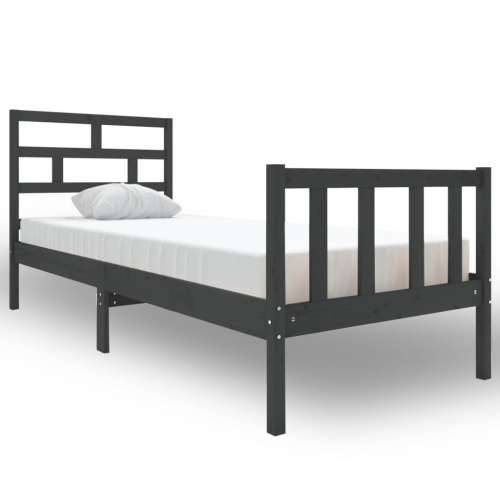 Okvir za krevet od borovine sivi 75 x 190 cm 2FT6 mali Cijena