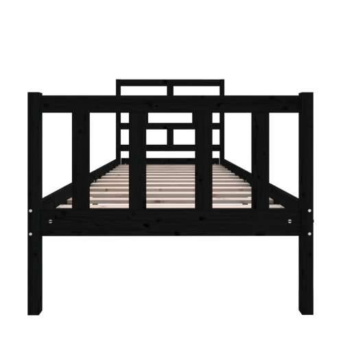 Okvir za krevet od borovine crni 75 x 190 cm 2FT6 jednokrevetni Cijena
