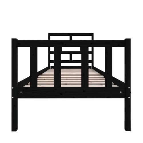 Okvir za krevet od borovine crni 75 x 190 cm jednokrevetni - Crna 75 x 190 cm Cijena
