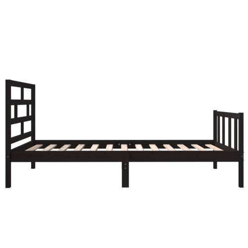 Okvir za krevet od borovine crni 75 x 190 cm jednokrevetni - Crna 75 x 190 cm Cijena