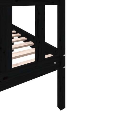 Okvir za krevet od borovine crni 75 x 190 cm jednokrevetni - Crna 75 x 190 cm Cijena