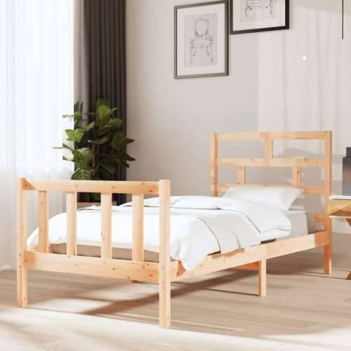 Okvir za krevet od masivne borovine 90 x 200 cm - Prirodna 90 x 200 cm Cijena