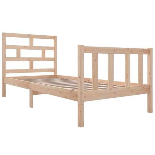 Okvir za krevet od masivne borovine 90 x 200 cm - Prirodna 90 x 200 cm Cijena
