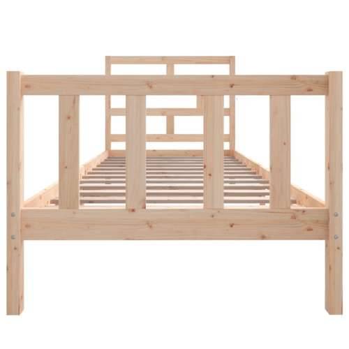 Okvir za krevet od masivne borovine 90 x 200 cm - Prirodna 90 x 200 cm Cijena