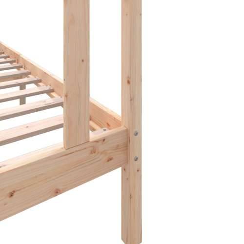 Okvir za krevet od masivne borovine 90 x 200 cm - Prirodna 90 x 200 cm Cijena