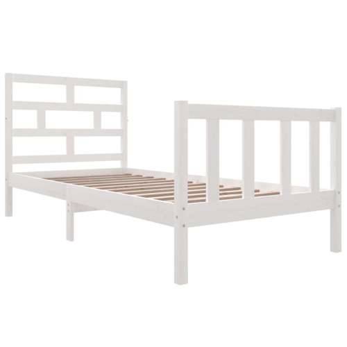 Okvir za krevet od masivne borovine bijeli 90 x 200 cm - Bijela 90 x 200 cm Cijena