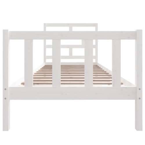 Okvir za krevet od masivne borovine bijeli 90 x 200 cm - Bijela 90 x 200 cm Cijena