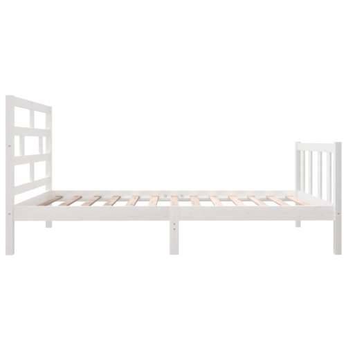 Okvir za krevet od masivne borovine bijeli 90 x 200 cm - Bijela 90 x 200 cm Cijena