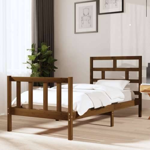 Okvir za krevet od masivne borovine smeđa boja meda 90 x 200 cm