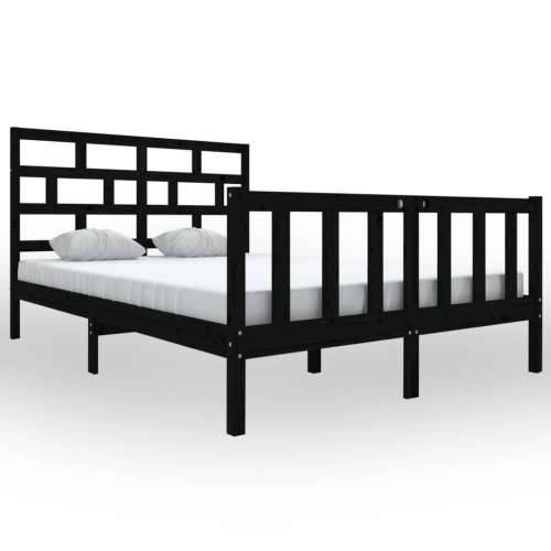 Okvir za krevet od borovine crni 150 x 200 cm 5FT veliki bračni Cijena
